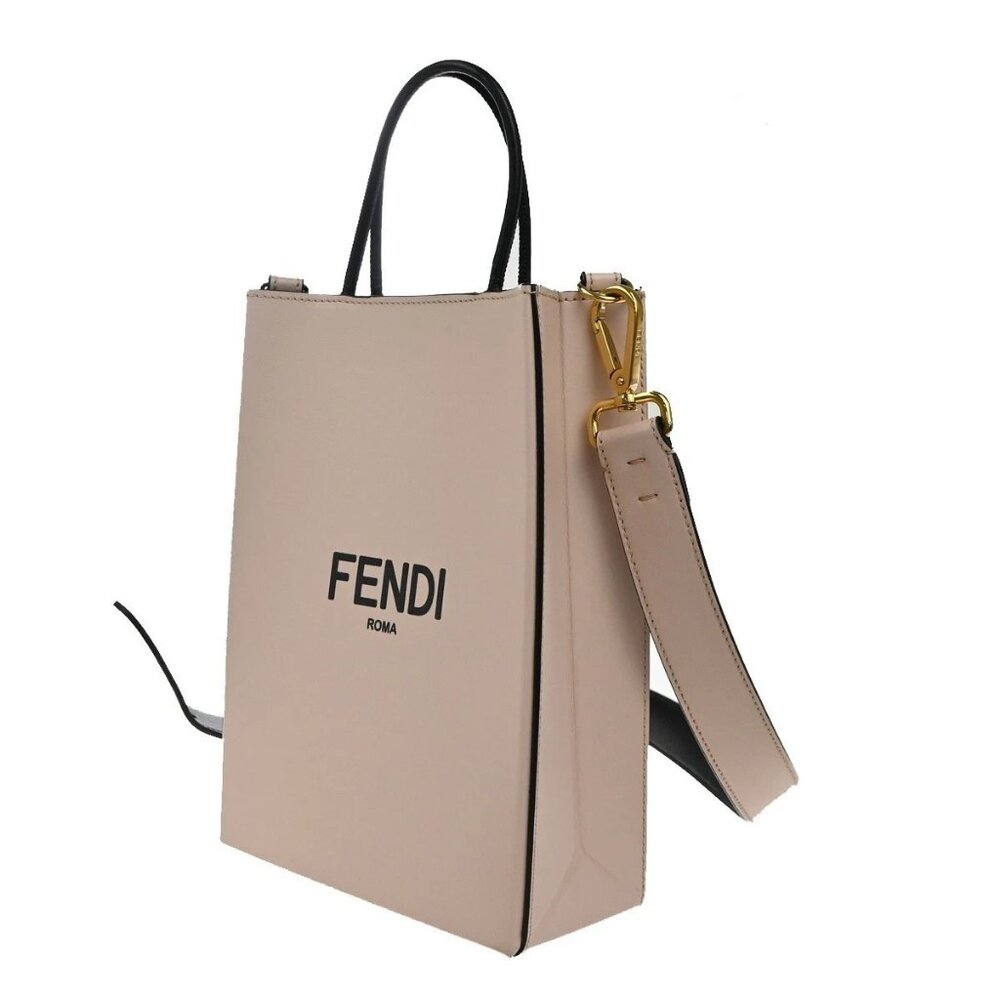 FENDI Shopping Bag Small 2Way Shoulder Hand Bag Leather Pink GHW Italy 16EG287 - Picture 4 of 16